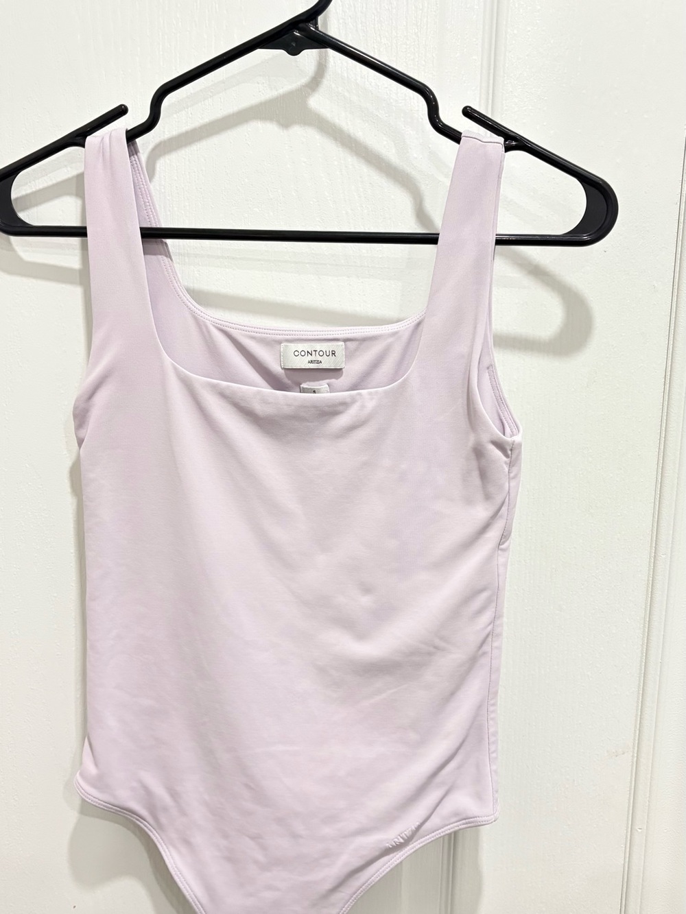 Aritzia Contour Lavender Square Neck Bodysuit